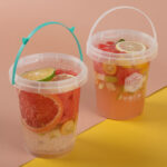 Portable milk tea fruit tea round/square barrel