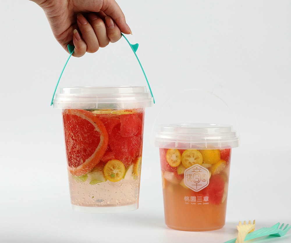 Portable milk tea fruit tea round/square barrel