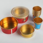 Gold foil paper bowl