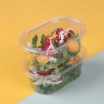 disposbale PET plastic salad bowl