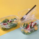 disposbale PET plastic salad bowl